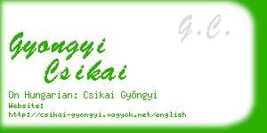 gyongyi csikai business card