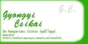 gyongyi csikai business card